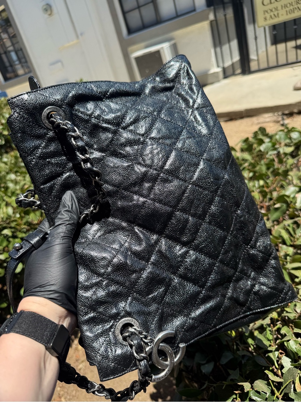 🔥VERY RARE CHANEL 31 Rue CAMBON Glazed Caviar Tote Bag/GUARANTEED AUTHENTIC 🔥 - Picture 10 of 16